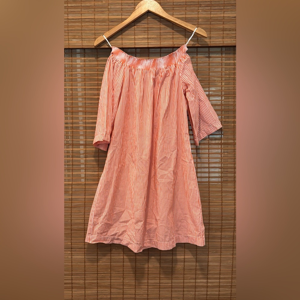 Trina Turk Striped Neville Off The Shoulder Smocked Dress